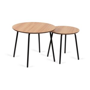Okrugli stolići za kavu u setu 2 kom u prirodnoj boji ø 55 cm Luke – Bonami Essentials