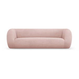 Svijetlo ružičasta sofa od bouclé tkanine 230 cm Essen – Cosmopolitan Design