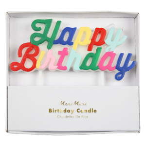Svijeća za tortu Multicolor Happy Birthday – Meri Meri