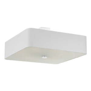 Bijela stropna svjetiljka sa staklenim sjenilom/s tekstilnim sjenilom 55x55 cm Kortez – Nice Lamps