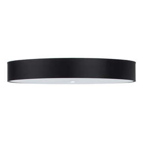 Crna stropna svjetiljka s tekstilnim sjenilom ø 100 cm Herra – Nice Lamps