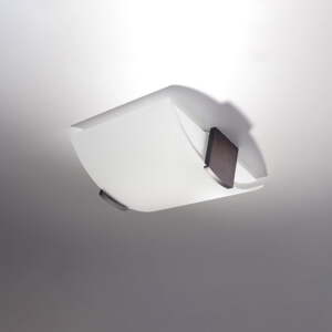 Bijela stropna svjetiljka sa staklenim sjenilom 33x30 cm Eva – Nice Lamps
