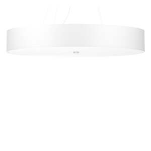 Bijela viseća svjetiljka s tekstilnim sjenilom ø 90 cm Herra – Nice Lamps