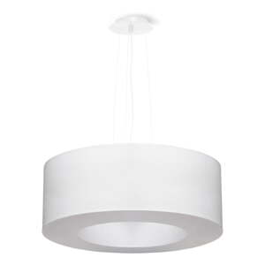 Bijela viseća svjetiljka s tekstilnim sjenilom ø 50 cm Galata – Nice Lamps