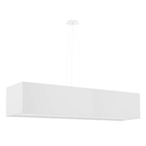 Bijela viseća svjetiljka sa staklenim sjenilom/s tekstilnim sjenilom Gryfin – Nice Lamps
