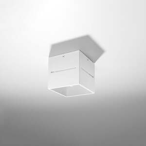 Bijela stropna svjetiljka s metalnim sjenilom 10x10 cm Lorum – Nice Lamps