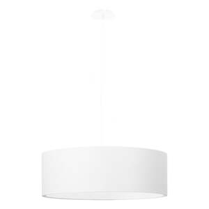 Bijela viseća svjetiljka sa staklenim sjenilom/s tekstilnim sjenilom ø 45 cm Paktor – Nice Lamps