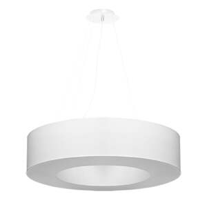 Bijela viseća svjetiljka s tekstilnim sjenilom ø 70 cm Galata – Nice Lamps