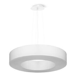 Bijela viseća svjetiljka s tekstilnim sjenilom ø 50 cm Galata Slim – Nice Lamps