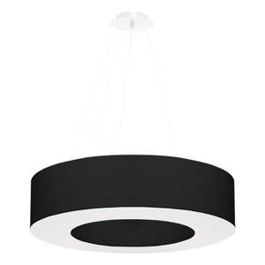 Crna viseća svjetiljka s tekstilnim sjenilom ø 70 cm Galata – Nice Lamps