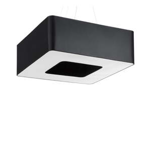 Crna viseća svjetiljka s tekstilnim sjenilom Piano – Nice Lamps