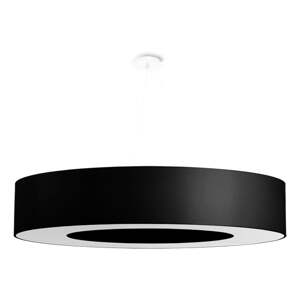 Crna viseća svjetiljka s tekstilnim sjenilom ø 90 cm Galata – Nice Lamps