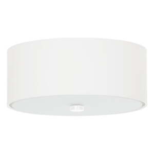 Bijela stropna svjetiljka s tekstilnim sjenilom ø 30 cm Herra – Nice Lamps