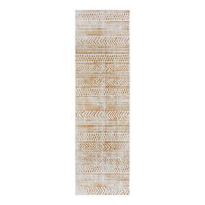Oker žuti/bijeli vanjski tepih 80x250 cm Biri – NORTHRUGS