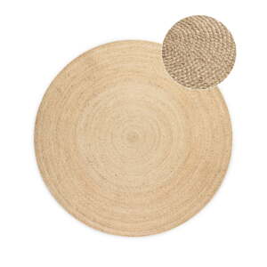Obostrani okrugli tepih od jute u prirodnoj boji ø 100 cm Braided Ivory – Hanse Home