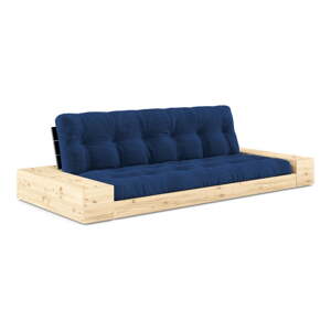 Plava sklopiva sofa od samta 244 cm Base – Karup Design
