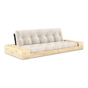 Bijela sklopiva sofa od samta 244 cm Base – Karup Design