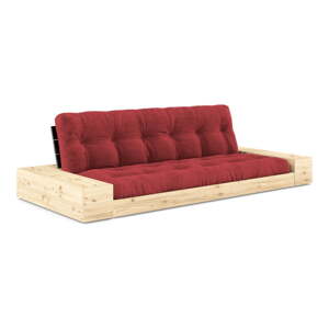 Crvena sklopiva sofa od samta 244 cm Base – Karup Design