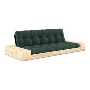Tamno zelena sklopiva sofa od samta 244 cm Base – Karup Design