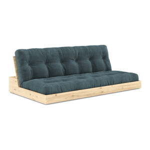 Plava sklopiva sofa od samta 196 cm Base – Karup Design