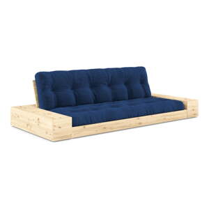 Plava sklopiva sofa od samta 244 cm Base – Karup Design