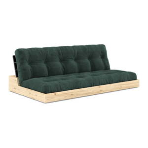 Tamno zelena sklopiva sofa od samta 196 cm Base – Karup Design