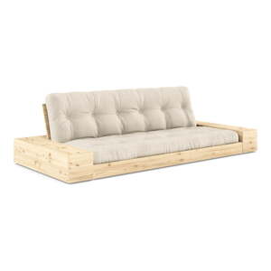 Siva/bež lanena sklopiva sofa 244 cm Base – Karup Design