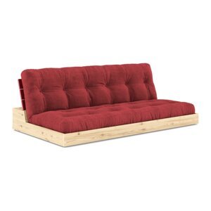 Crvena sklopiva sofa od samta 196 cm Base – Karup Design