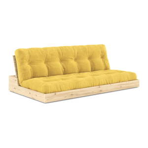 Žuta  sklopiva sofa od samta 196 cm Base – Karup Design