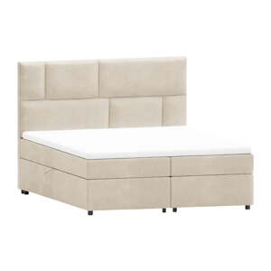 Bež boxspring krevet s prostorom za pohranu 180x200 cm Lola – Ropez