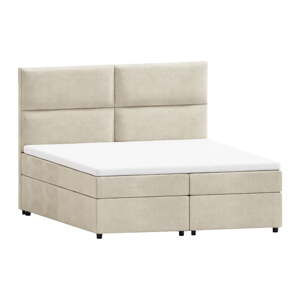 Bež boxspring krevet s prostorom za odlaganje 200x200 cm Rico – Ropez