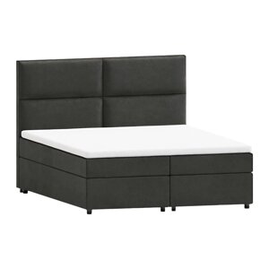 Tamno sivi boxspring krevet s prostorom za odlaganje 180x200 cm Rico – Ropez