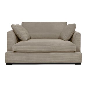 Bež sofa od samta 132 cm Mobby – Scandic