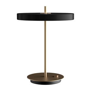 Crna LED stolna lampa s mogućnosti zatamnjivanja s metalnim sjenilom (visina 41,5 cm) Asteria Table – UMAGE