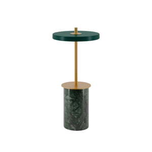 Zelena mramorna LED stolna lampa s mogućnosti zatamnjivanja s metalnim sjenilom (visina 25,5 cm) Asteria Move Mini – UMAGE