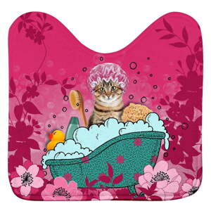 Ružičasta kupaonska prostirka za WC 45x45 cm Chatibulle – douceur d'intérieur