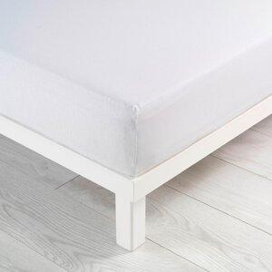 Bijela plahta s gumom od jeseya 140x190 cm Jersy – douceur d'intérieur