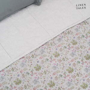 Laneni prošiveni prekrivač u prirodnoj boji 140x220 cm Botany 2 & Melange – Linen Tales