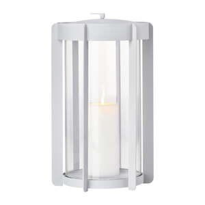 Svijetlo siva LED lanterna s USB (visina 35 cm) Firefly – Zone