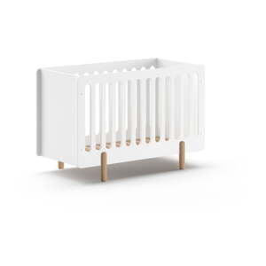 Bijeli dječji krevet od masivnog bora 60x120 cm SMILE – Vipack