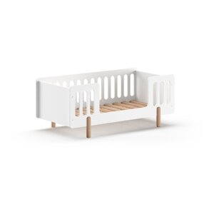 Bijeli dječji krevet od masivnog bora 70x140 cm SMILE – Vipack
