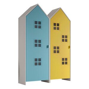 Žuta /svijetlo plava dječja garderoba 115x171,5 cm CASAMI BRUGES – Vipack