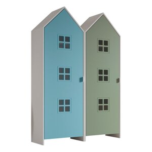 Zelena/svijetlo plava dječja garderoba 115x171,5 cm CASAMI BRUGES – Vipack
