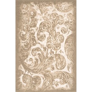 Bež vuneni tepih 133x190 cm Damask – Agnella