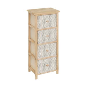 Visoka komoda od masivne paulovnije u prirodnoj boji 34x78 cm – Casa Selección
