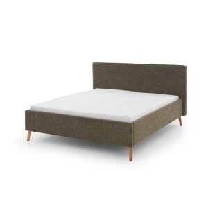 Tamno zeleni tapecirani bračni krevet s prostorom za pohranu s podnicom 180x200 cm Riva – Meise Möbel