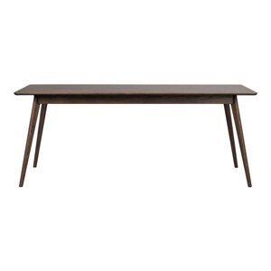 Tamno smeđi proširiv blagovaonski stol u dekoru hrasta 90x190 cm Yumi – Rowico