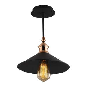 Crna viseća svjetiljka s metalnim sjenilom ø 24 cm Berceste – Opviq lights