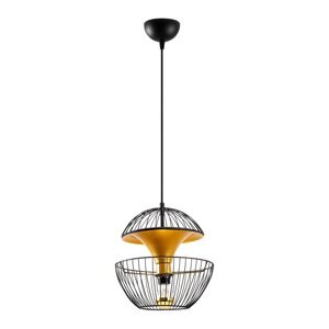Crna/u zlatnoj boji viseća svjetiljka s metalnim sjenilom ø 30 cm Telmander – Opviq lights