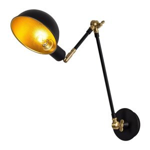 Crna/u zlatnoj boji zidna lampa ø 15 cm Sivani – Opviq lights